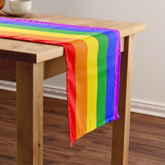 Gay Pride Rainbow Flag LGBT Table Runner Mittelgroßer Tischläufer (Beispiel)