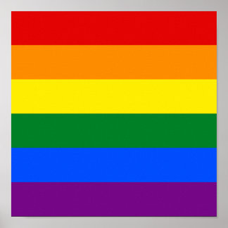 Gay Pride Rainbow Flag LGBTQ Support Liebe Lesbisc Poster