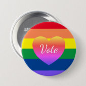 Gay Pride-Rainbow-Flag LGBTQ wählen Button (Vorne & Hinten)