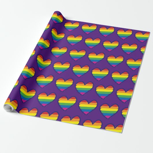 Gay Pride Rainbow Flag Liebe Geschenkpapier (Ungerollt)