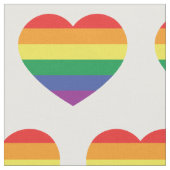 Gay Pride Rainbow Flag Liebe Herz Stoff (Nahaufnahme)