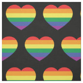 Gay Pride Rainbow Flag Liebe Herz Stoff (Muster)