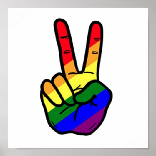 Gay Pride Rainbow Flag Peace LGBTQ Monatsfestivals Poster (Vorne)