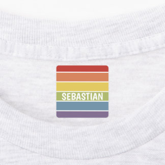 Gay Pride Rainbow Flag Retrofarbe Personalisiert Etiketten