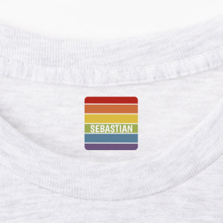 Gay Pride Rainbow Flag Retrofarbe Personalisiert Etiketten