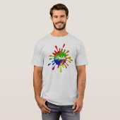 Gay Pride-Rainbow-Flag-Splash T-Shirt (Vorne ganz)