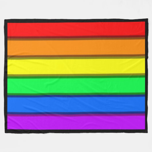 GAY PRIDE RAINBOW ... Fleecedecke. Fleecedecke (Vorderseite (Horizontal))
