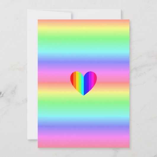 Gay Pride Rainbow Foto Hochzeitseinladungen Einladung (Rückseite)