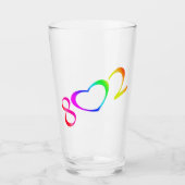 Gay Pride Rainbow Glas (Vorderseite)