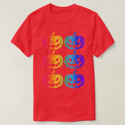 Gay Pride Rainbow Happy Halloween Pumpkin Jack O L T-Shirt (Design vorne)
