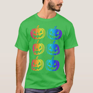 Gay Pride Rainbow Happy Halloween Pumpkin Jack O L T-Shirt