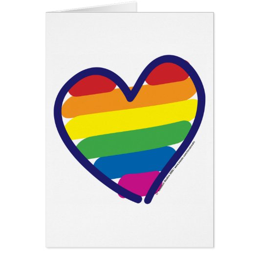 Gay Pride Rainbow Heart (Vorne)