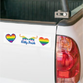 Gay Pride Rainbow Heart Autoaufkleber (Auf Lkw)