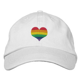 Gay Pride Rainbow Heart Bestickte Baseballkappe