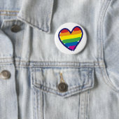 Gay Pride Rainbow Heart Button (Beispiel)