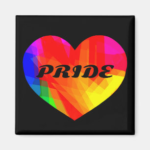 Gay Pride Rainbow Heart Magnet