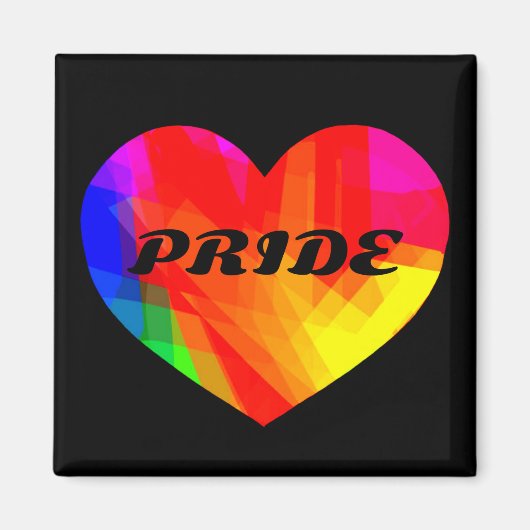 Gay Pride Rainbow Heart Magnet (Vorne)