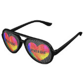 Gay Pride Rainbow Heart Partybrille (Schrägansicht)