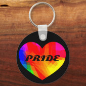 Gay Pride Rainbow Heart Schlüsselanhänger (Vorderseite)