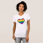 Gay Pride Rainbow Heart T-Shirt (Vorne ganz)