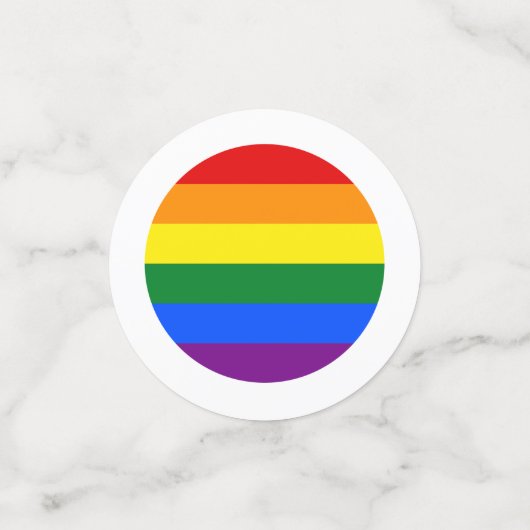 Gay Pride Rainbow Konfetti (Klein Vorderseite)