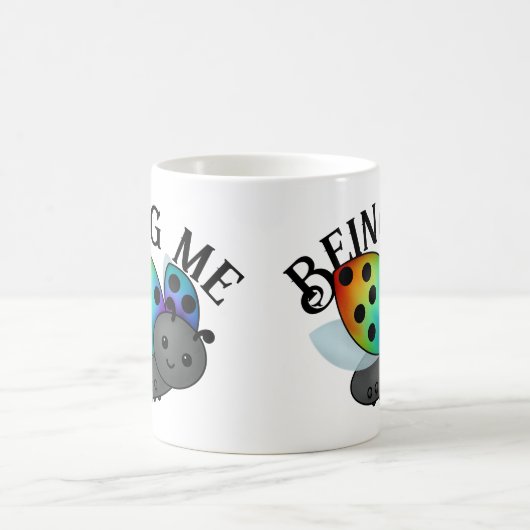 Gay Pride Rainbow Ladybug Kaffeetasse (Mittel)