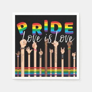 Gay Pride Rainbow LGBT Party Napkin Serviette