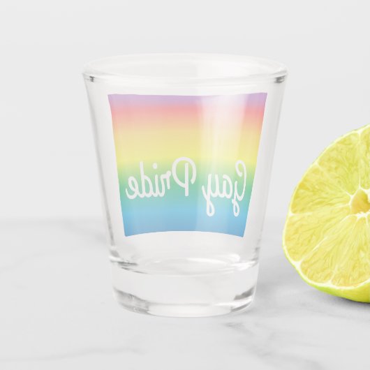 Gay Pride Rainbow LGBT Shotglas Schnapsglas (Rückseite)
