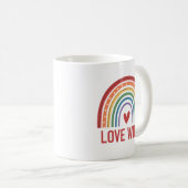 Gay Pride Rainbow Liebe gewinnt Kaffeetasse (VorderseiteRechts)