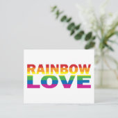 Gay Pride RAINBOW-LIEBE Postkarte (Stehend Vorderseite)
