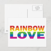 Gay Pride RAINBOW-LIEBE Postkarte (Vorne/Hinten)