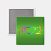 Gay Pride Rainbow Magnet (Vorderseite/Rückseite)