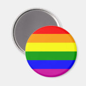 Gay Pride Rainbow Magnet (Vorderseite/Rückseite)