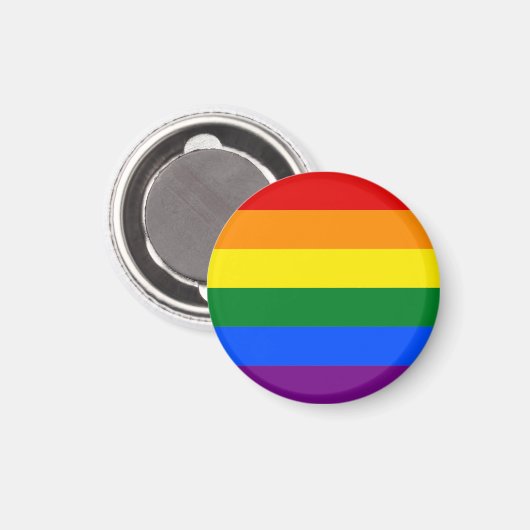 Gay Pride Rainbow Magnet (Vorderseite/Rückseite)