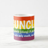 Gay Pride Rainbow Noun Guncle Gay Uncle Slang Kaffeetasse (Mittel)