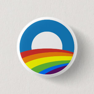 Gay Pride Rainbow Obama 2012 Button