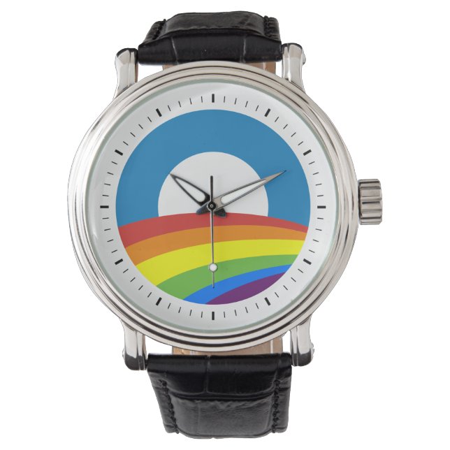 Gay Pride Rainbow Obama Armbanduhr (Vorderseite)