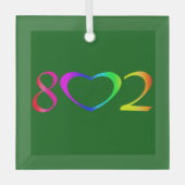 Gay Pride Rainbow Ornament Aus Glas (Vorderseite)