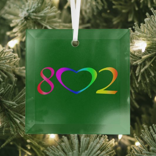Gay Pride Rainbow Ornament Aus Glas (Insitu)
