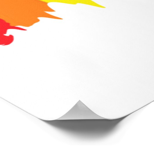 Gay Pride Rainbow Paint Flag Poster (Ecke)