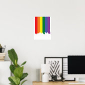 Gay Pride Rainbow Paint Flag Poster (Heimbüro)
