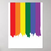 Gay Pride Rainbow Paint Flag Poster (Vorne)