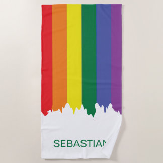 Gay Pride Rainbow Paint Strandtuch