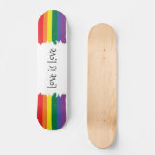 Gay Pride Rainbow Paint Themed Flag Liebe ist Lieb Skateboard (Vorderseite)