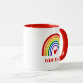 Gay Pride Rainbow Personalisiert Tasse (VorderseiteRechts)