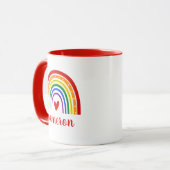 Gay Pride Rainbow Personalisiert Tasse (Vorderseite Links)