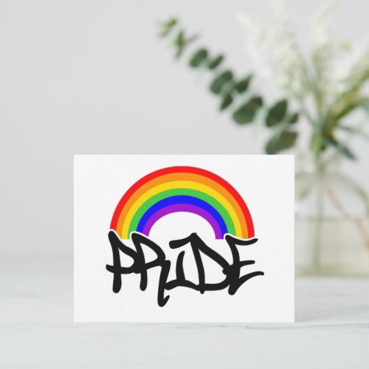 Gay Pride Rainbow Postkarte (Stehend Vorderseite)