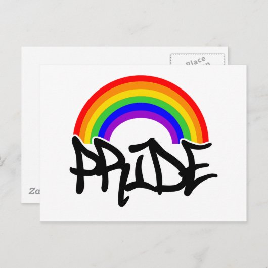 Gay Pride Rainbow Postkarte (Vorne/Hinten)