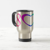 Gay Pride Rainbow Reisebecher (Vorderseite Links)