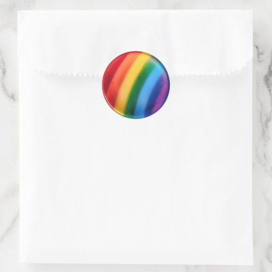 GAY PRIDE —RAINBOW  RUNDER AUFKLEBER (Tasche)